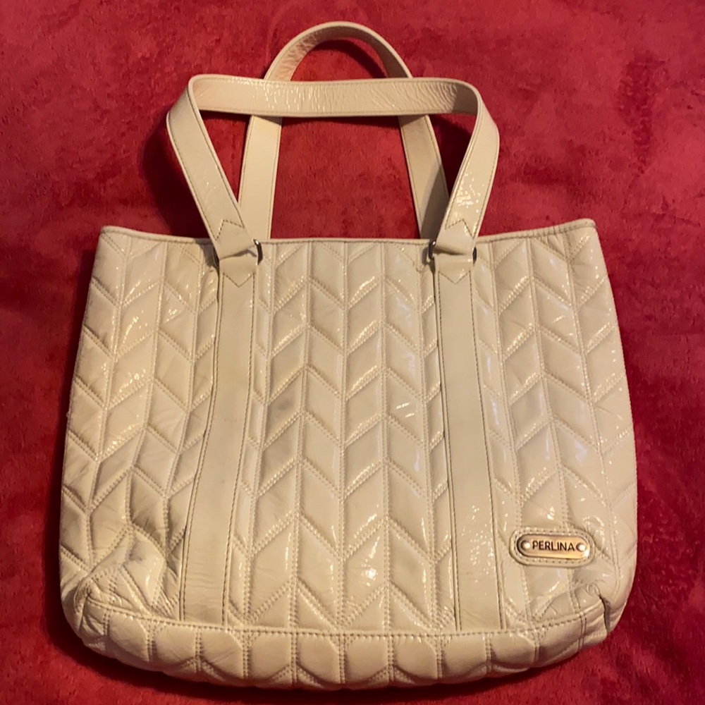 Perlina White Large Purse